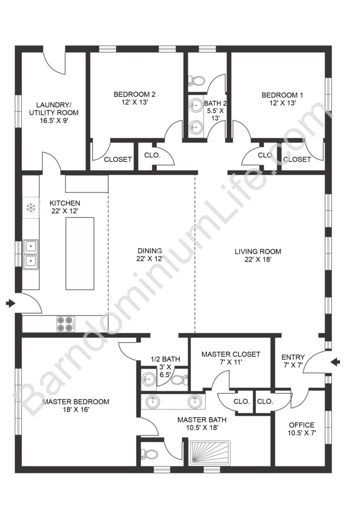 What Is an Open Concept Barndominium Floor Plan?