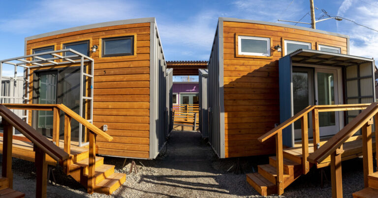 The new Women's Village of tiny homes at Clara Brown Commons. Dec. 2, 2020