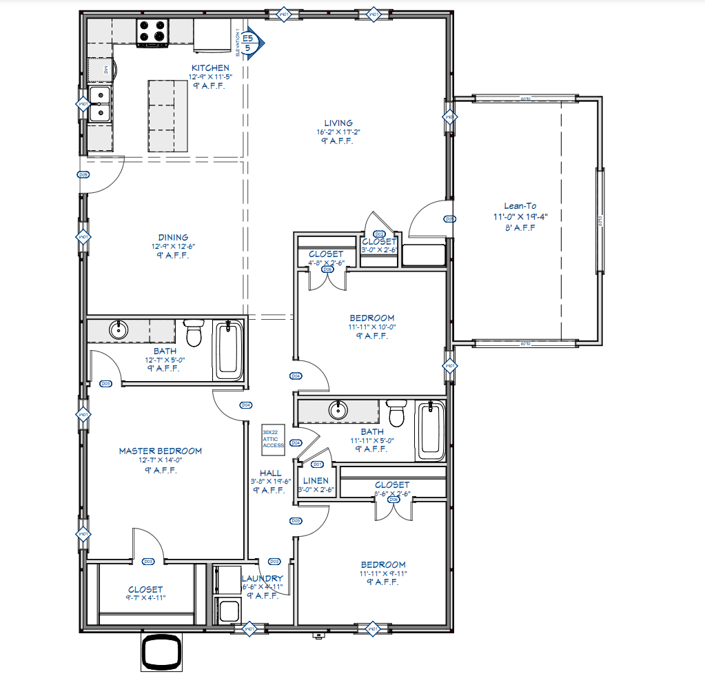 Cozy Living: 1200 Sq Ft Barndominium 3 Bedroom Designs